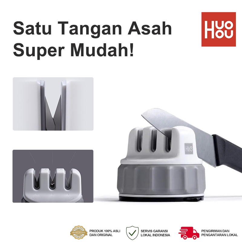 HUOHOU Pengasah Pisau - Professional Knife Sharpener,Diamond,Tungsten,Keramik,Asah Semua Jenis Pisau