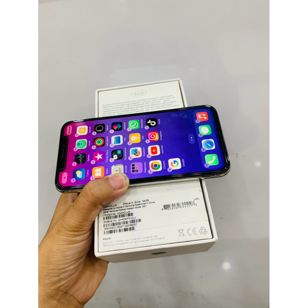 iphone x 64gb inter hp dan dus all oprator
