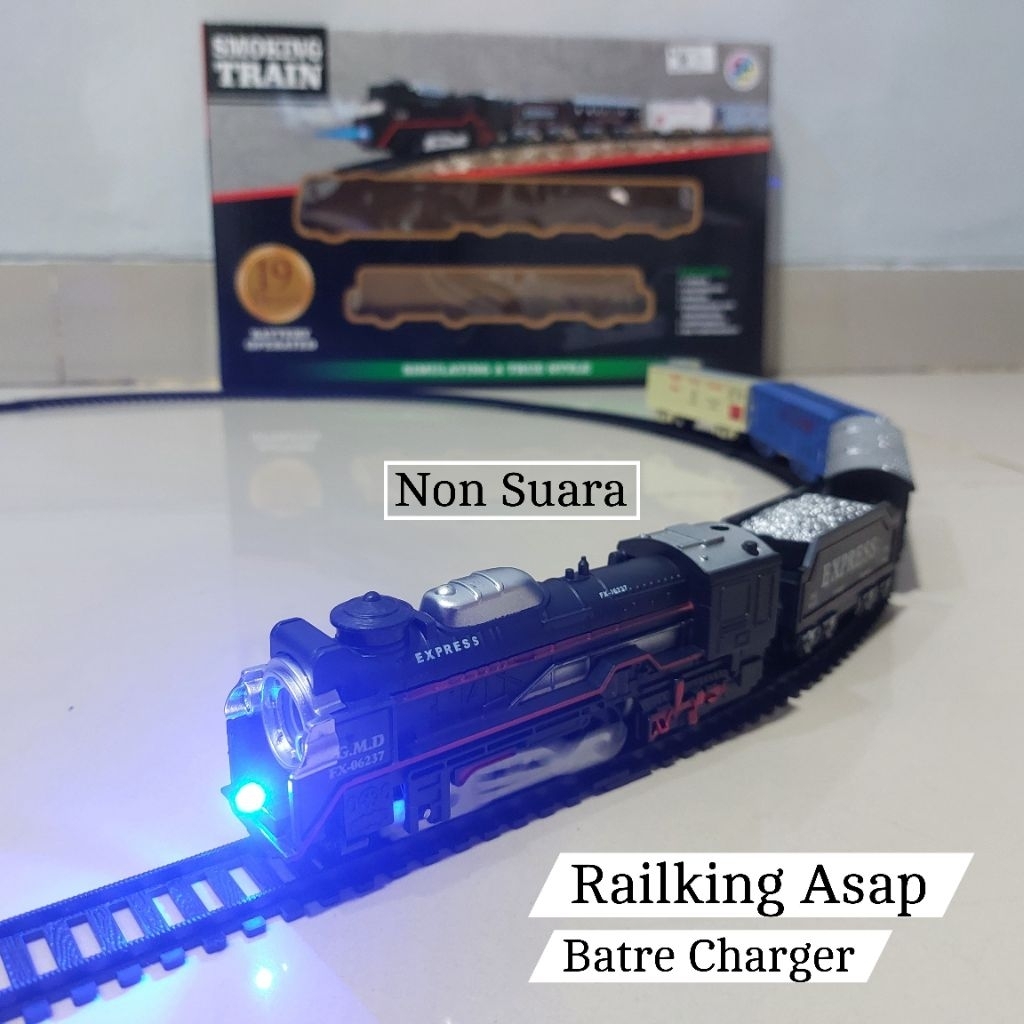 Railking Asap Mainan Kereta Lokomotif Charger Train Set