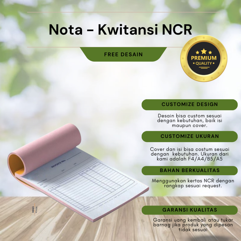 

Nota / Kwitansi NCR Custom Satuan - Desain Gratis, Cetak Cepat & Berkualitas!