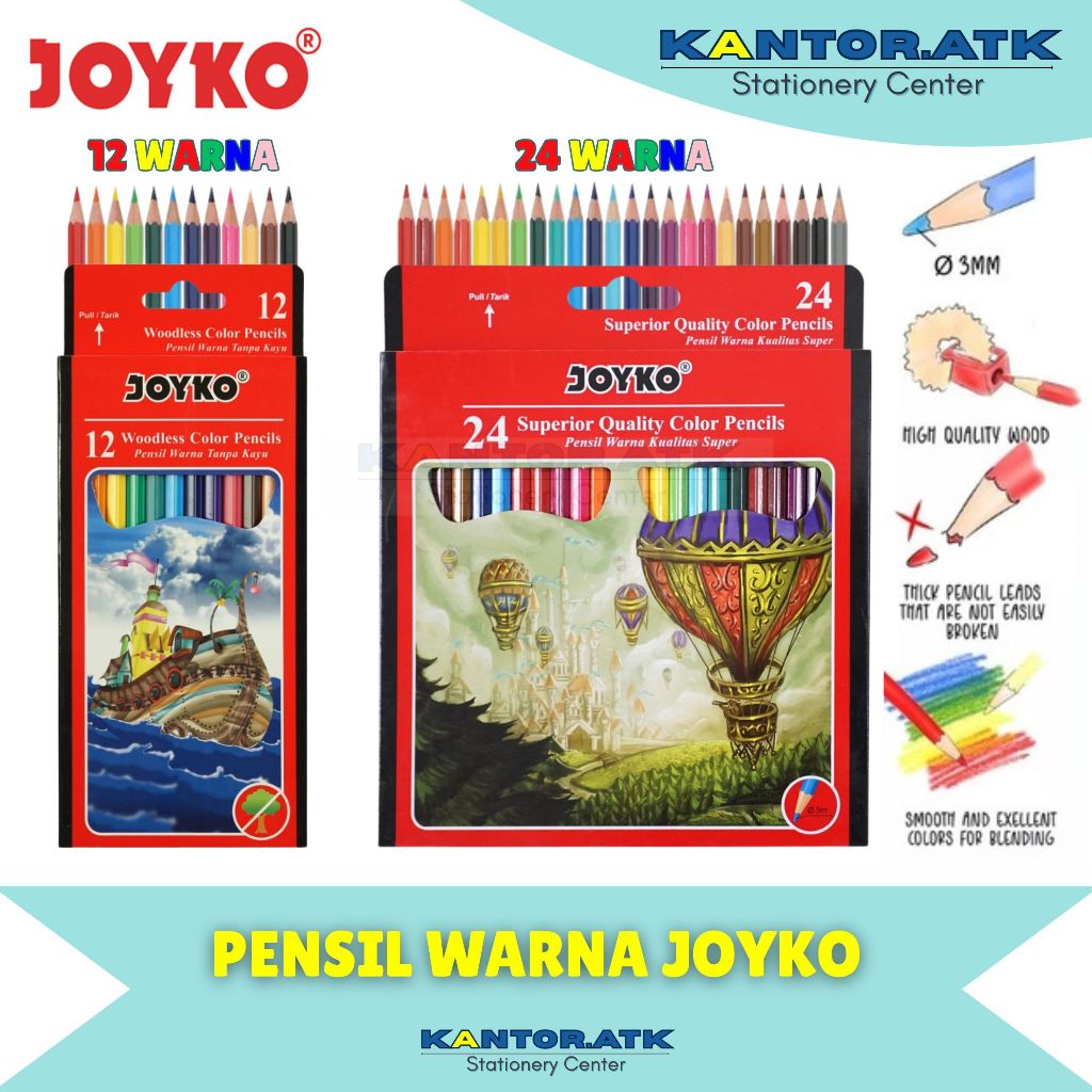 

Pensil Warna 24 Pilihan Joyko CP 101 Panjang