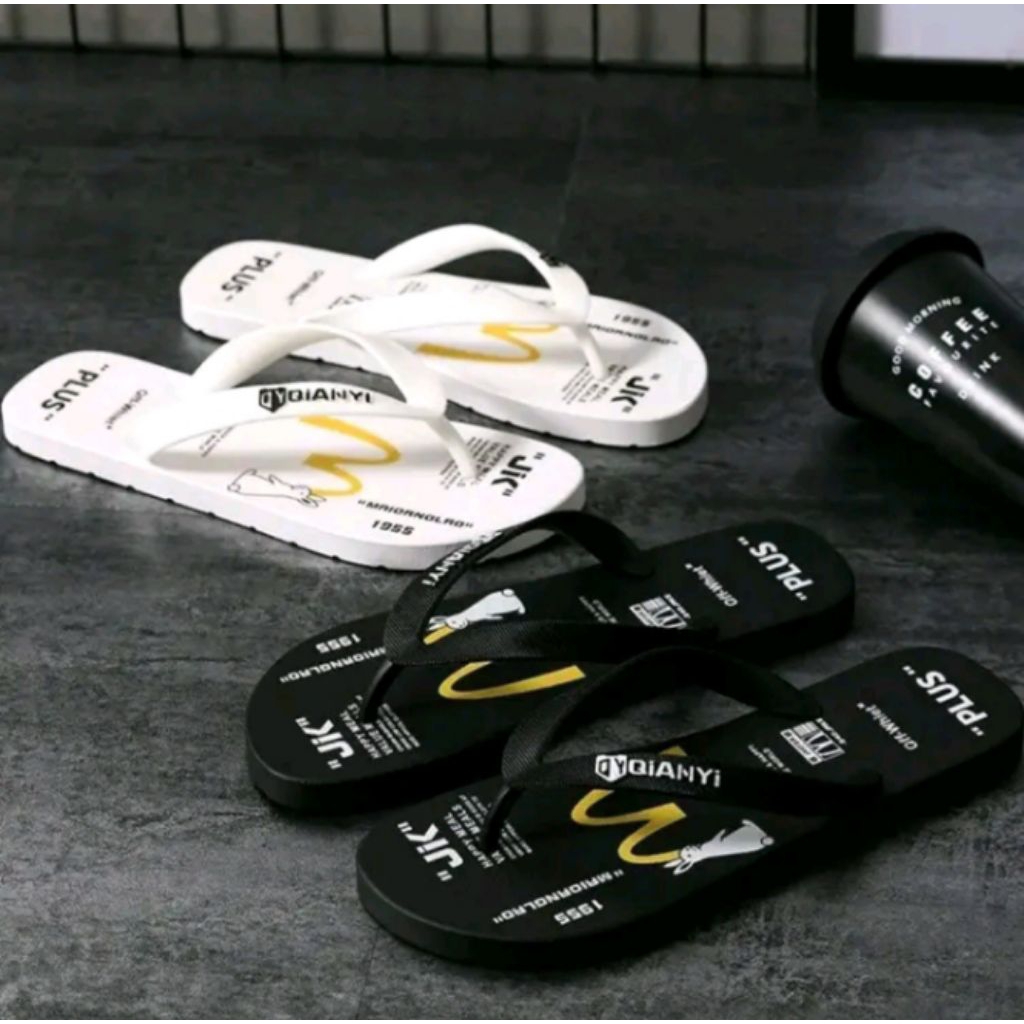 sandal jepit cowok sandal pria m plus sandal distro model kekinian