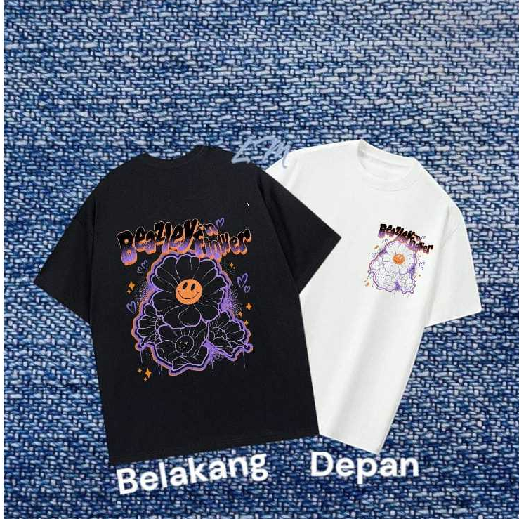 KAOS OBLONG PRIA / WANITA / BEAZLEY FLOWER / BAJU KAOS OBLONG PRIA . WANITA / BEAZLEY FLOWER