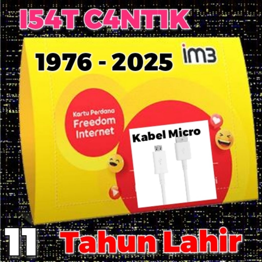 Nomer Cantik Indosat Ooredoo 11digit seri Tahun Lahir rapih