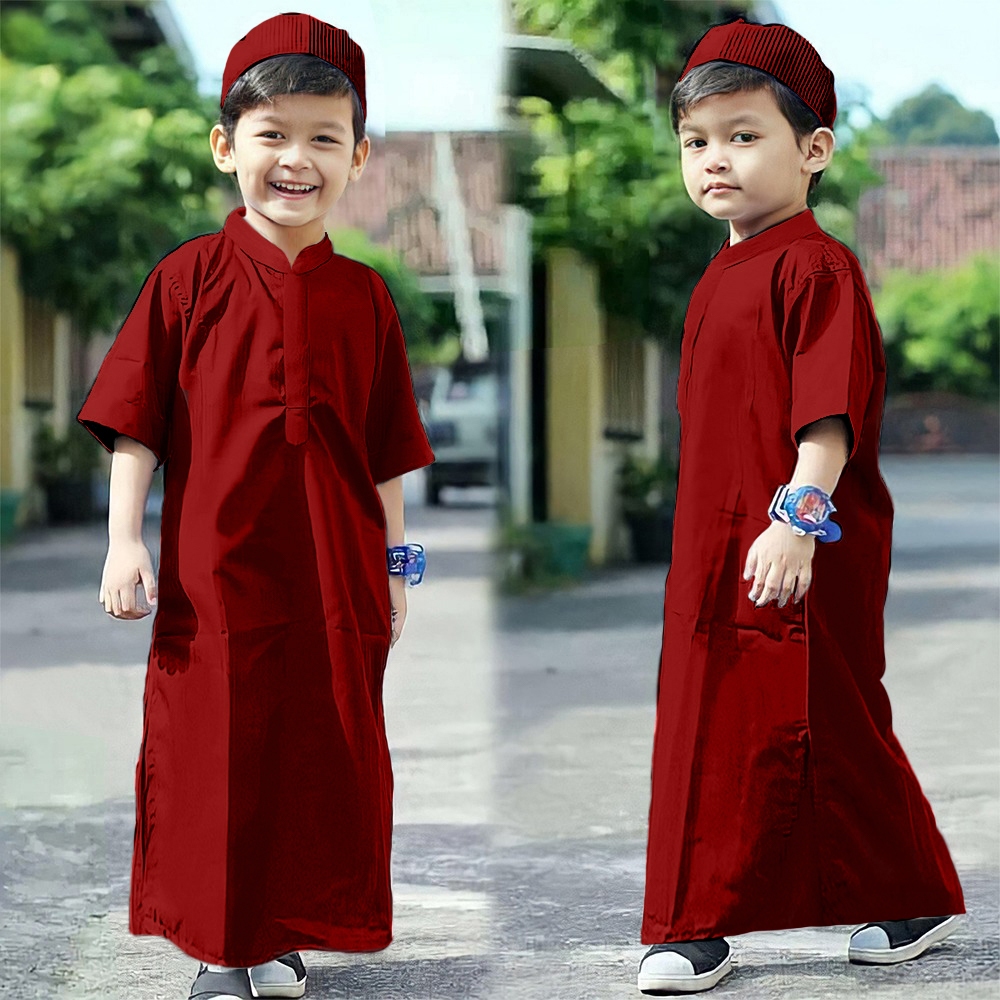 Jubah Anak Laki Laki Premium / Jubah Anubah Anak Laki Laki Premium Gamis Anak  Lengan Pendek Jubah A