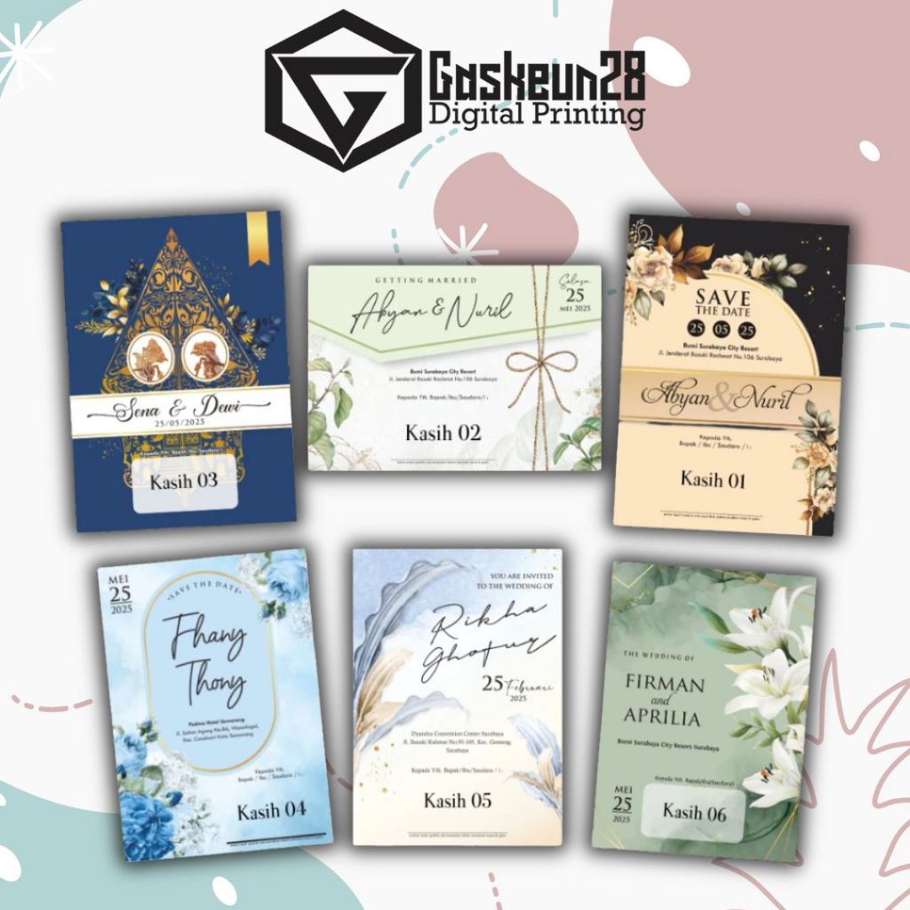 

CETAK UNDANGAN PERNIKAHAN SIMPEL ELEGAN AESTETIC RUSTIC KHITANAN KEKINIAN