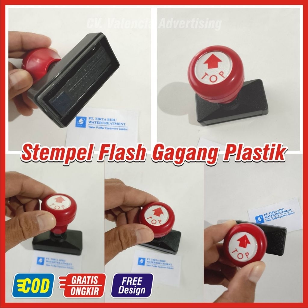 

stempel flash gagang plastik ukuran sedang