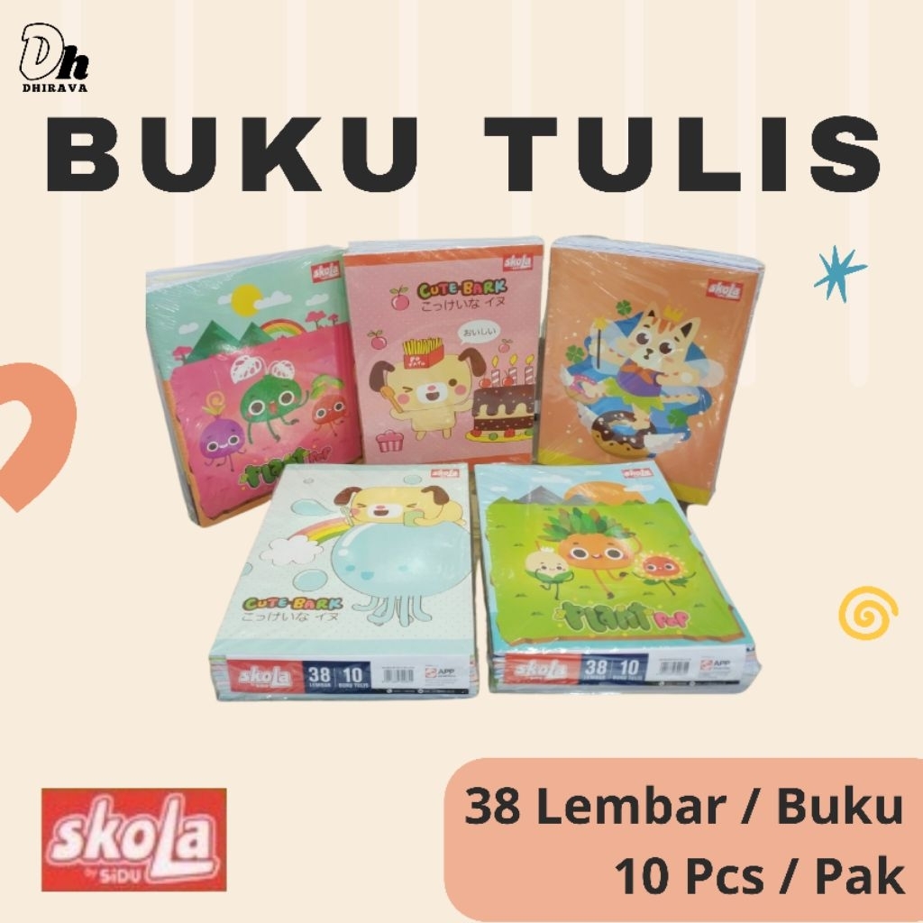 

Buku Tulis SKOLA Isi 38 [1 Pak = 10 Buku]