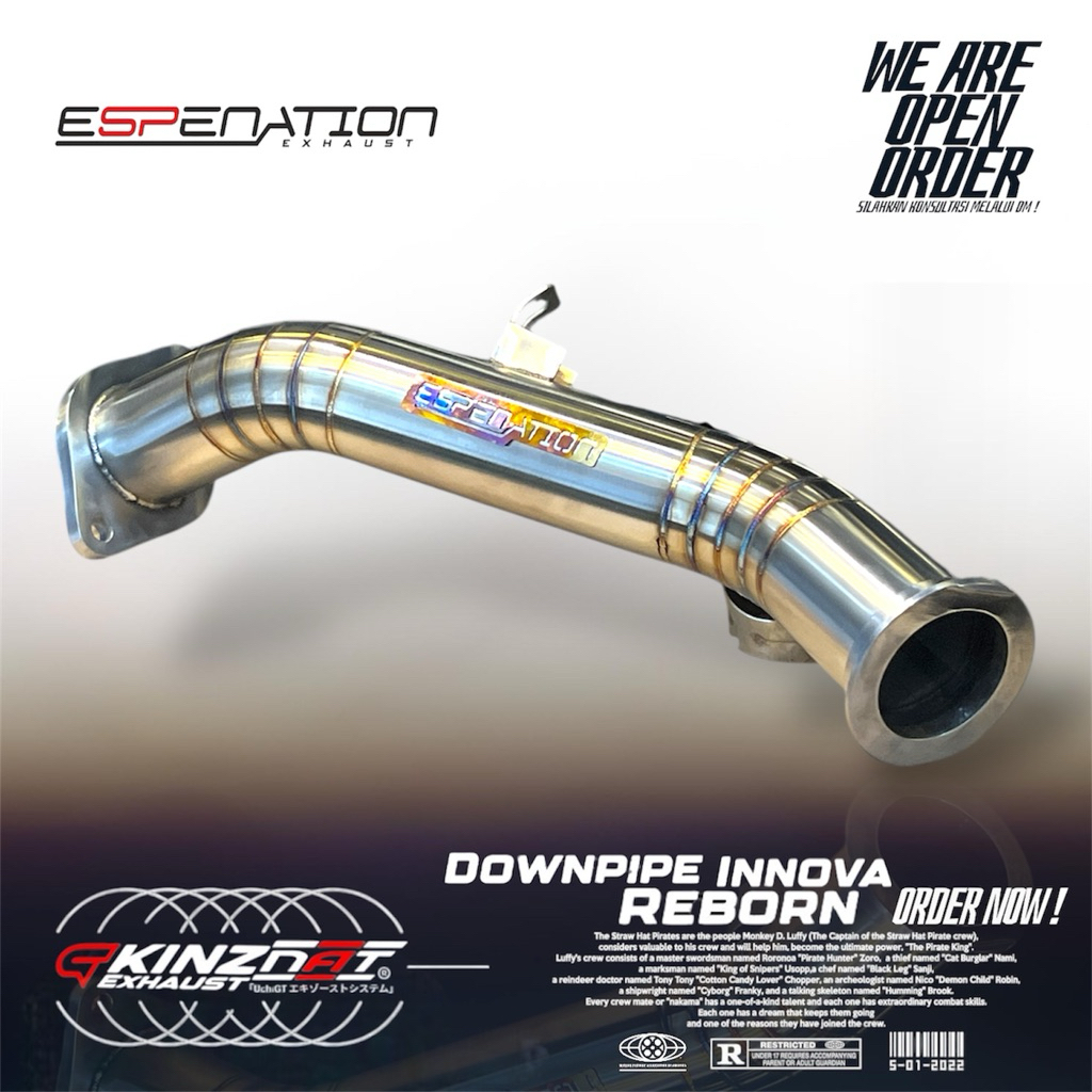 Downpipe Innova Reborn 2GD, Fortuner VRZ GR ( 1GD 2GD ) - Downpipe innova reborn espenation