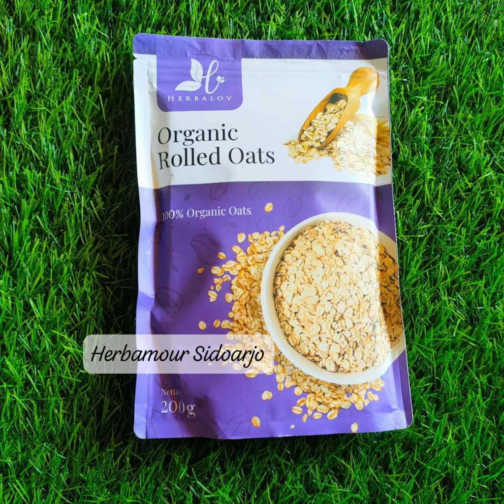 

ORGANIC ROLLED OATS 200gr (Gandum Oat Australia by HERBAMOUR)
