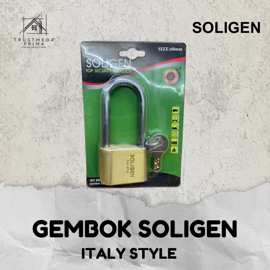 GEMBOK KUNINGAN SOLIGEN PANJANG 60MM