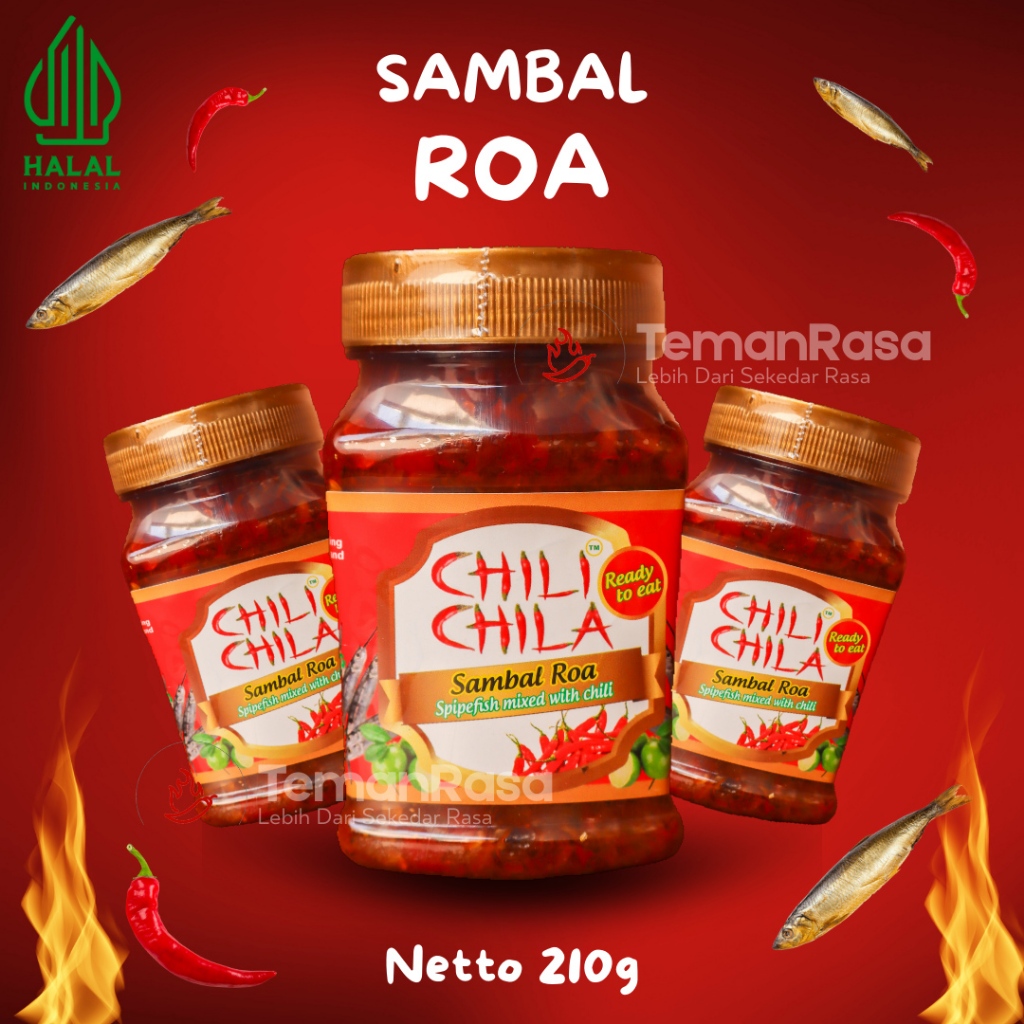 

Chili Chila Sambal Roa Khas Manado 210 gr - Sambal Rumahan Halal Tanpa MSG