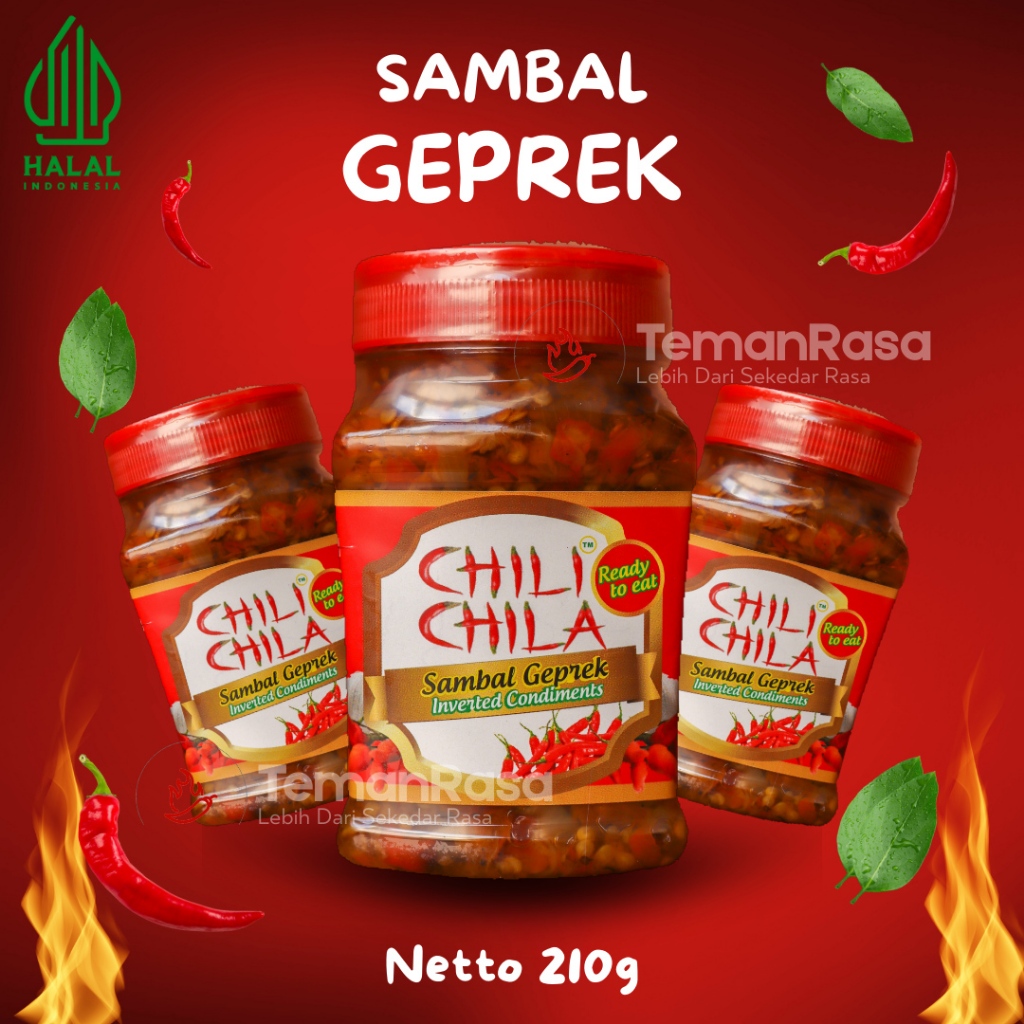 

Chili Chila Sambal Geprek 210 gr - Sambal Rumahan Halal Tanpa MSG