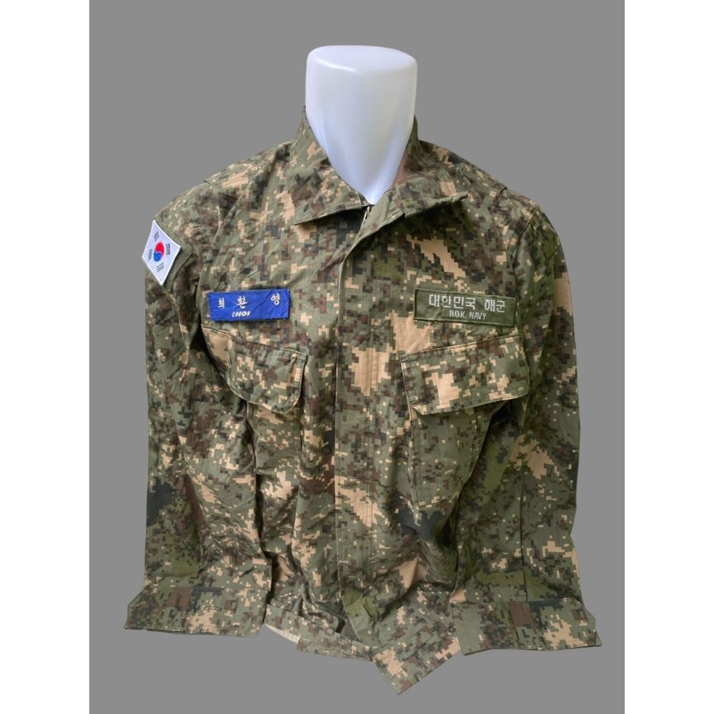 Kemeja BDU Camo loreng digital Granit ROKA Navy Korea Army Like New (43)