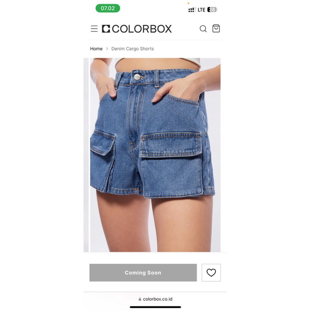 colorbox denim cargo shorts