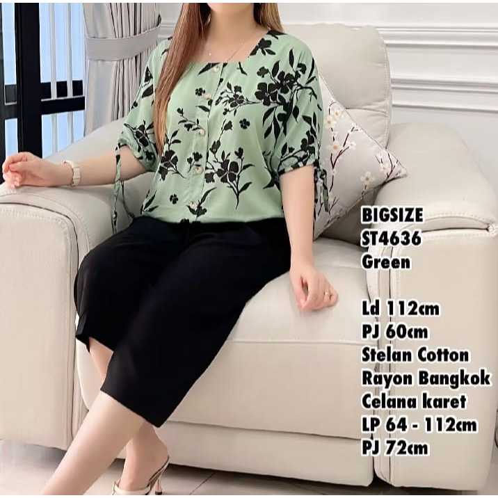 SETELAN WANITA KEKINIAN RAYON BANGKOK SUPER JUMBO