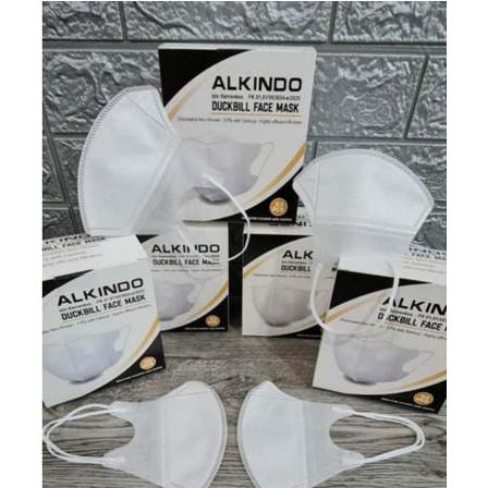 Masker Duckbill Alkindo FaceMask 3 Ply 1 Box 50 Pcs Hitam Putih