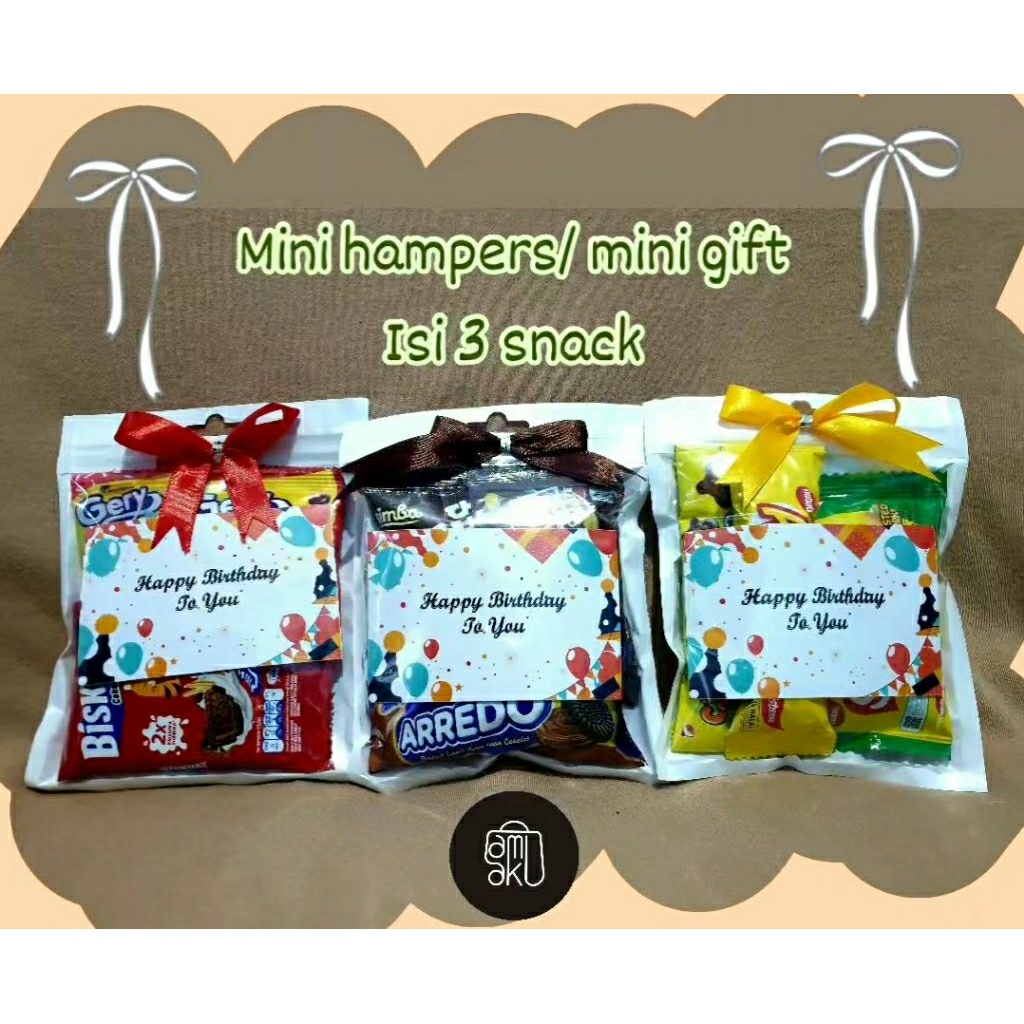 

Mini Gift Snack / Mini Gift / Mini Hampers Ulang tahun / Mini Gift Graduation