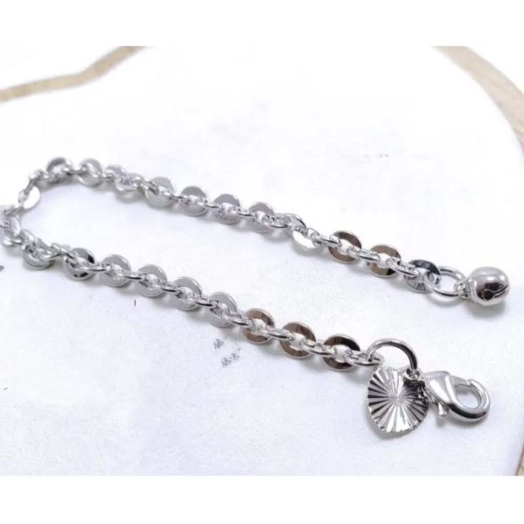 gelang wanita nuri silver titanium anti karat