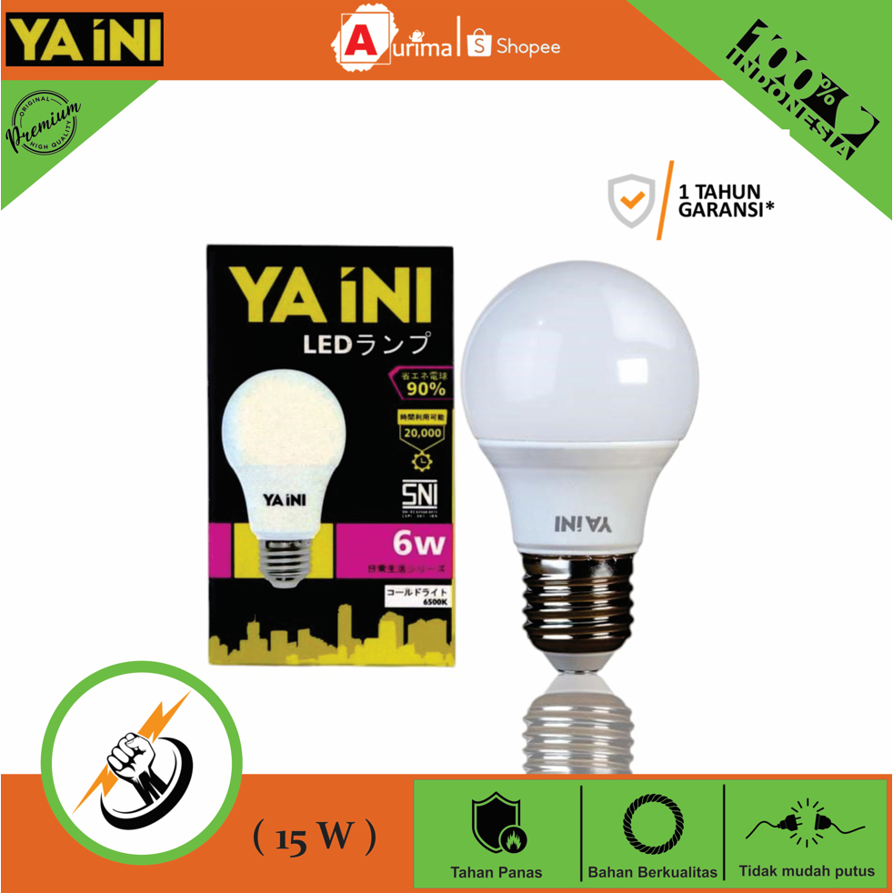 YA INI LAMPU RADIANTLINE LAMPU BOHLAM LEDBULB 15 W PUTIH GARANSI 1 TAHUN