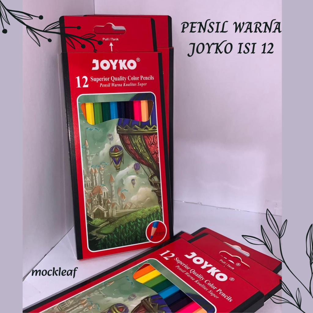 

PENSIL WARNA JOYKO 12 WARNA PANJANG CP-100 / Pensil Warna Joyko 12 Panjang