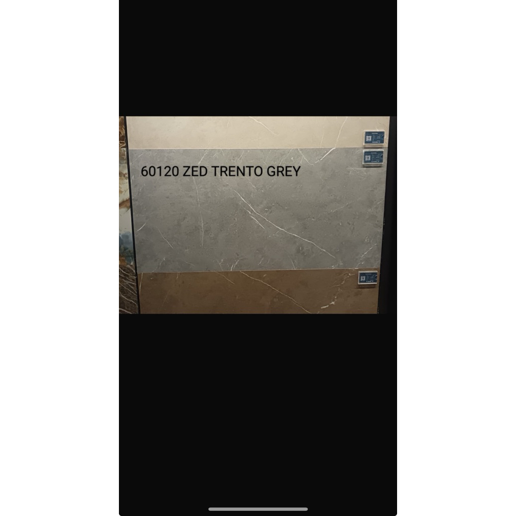 Granit 60x120 glossy dasar abu corak putih minimalis Grade A is 1.44 m2