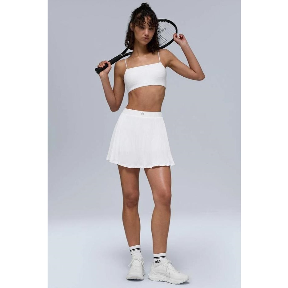 CELANA ROK TENNIS PADEL CARDIO ALO MICRO PLISSE TENNIS SKIRT