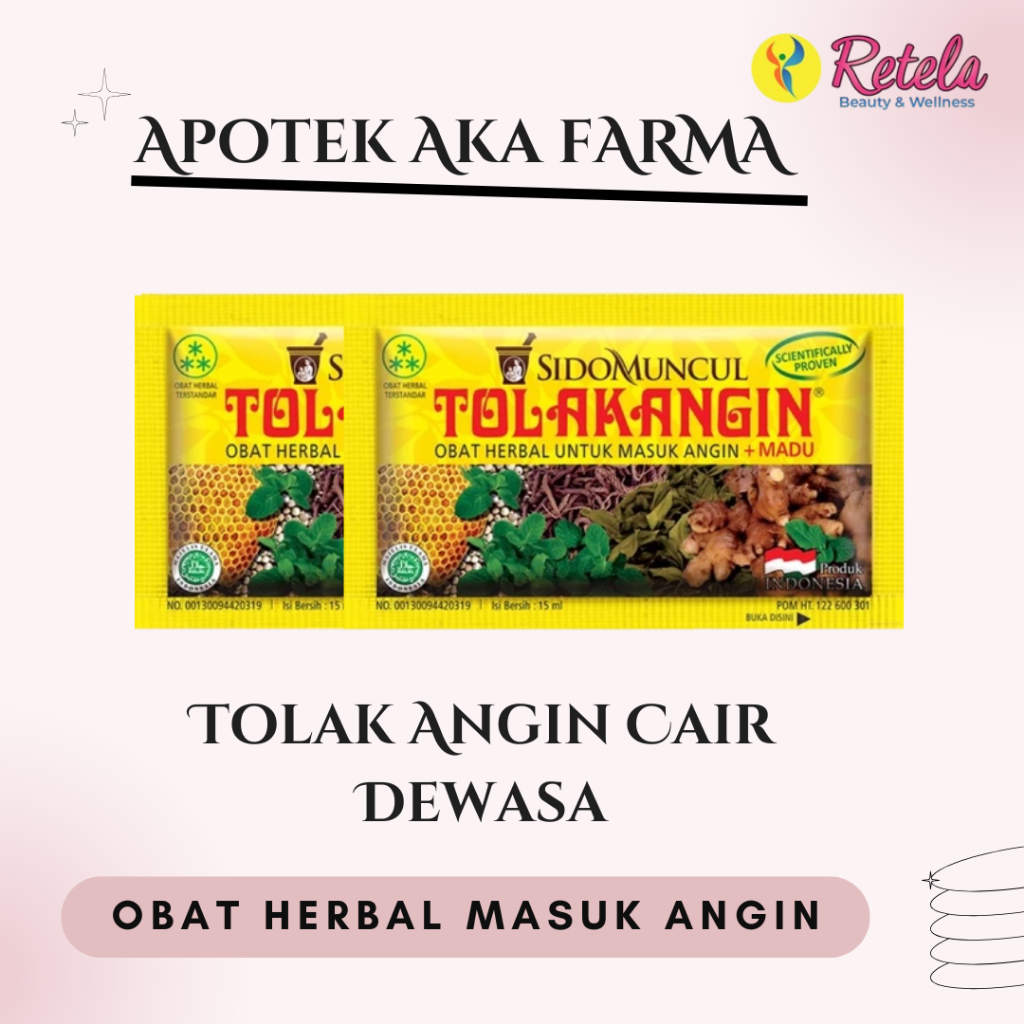 

Tolak Angin Cair Dewasa Sachet 15ml Suplemen Daya Tahan Tubuh Herbal