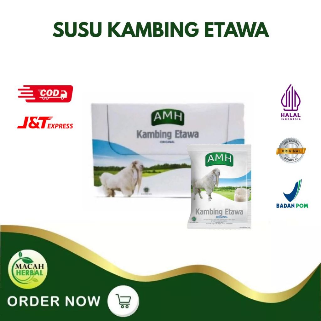 

MACAH HERBAL - Susu Kambing Etawa rasa VANILA AMH isi 10 Sachet