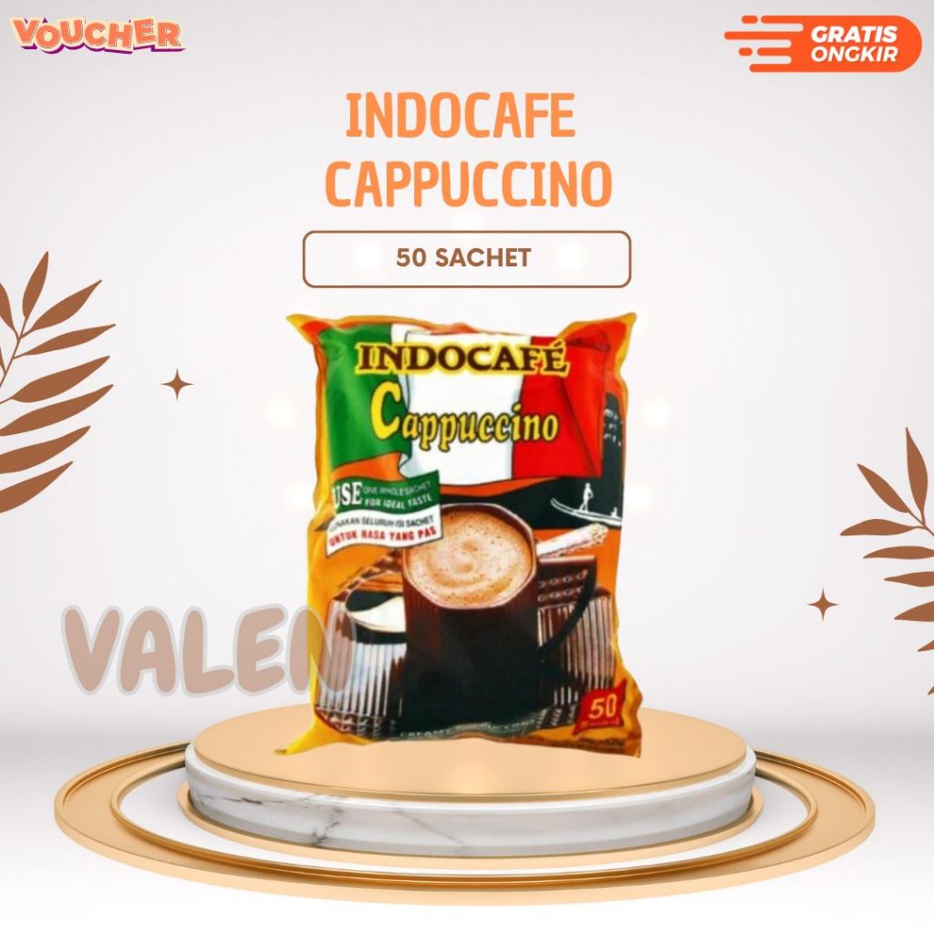 

Indocafe Kopi Cappuccino isi 50 Sachet Halal