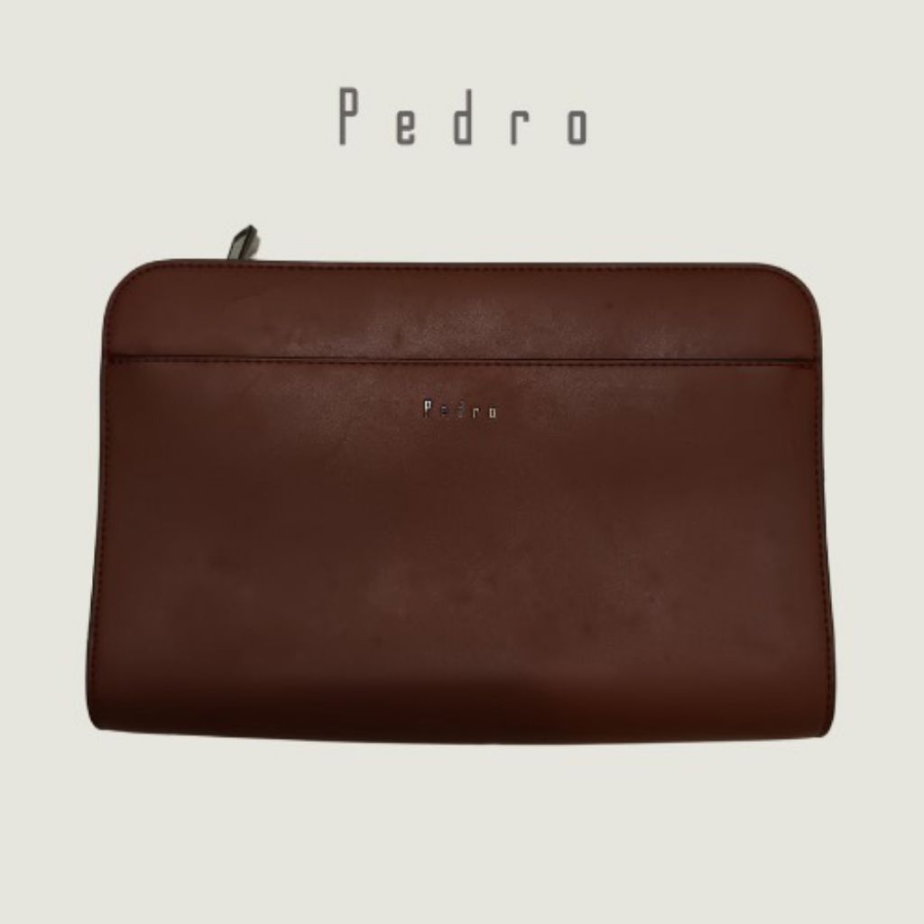 Pouch Clutch Hand Bag Cokelat/Brown Second - Pedro (Original)