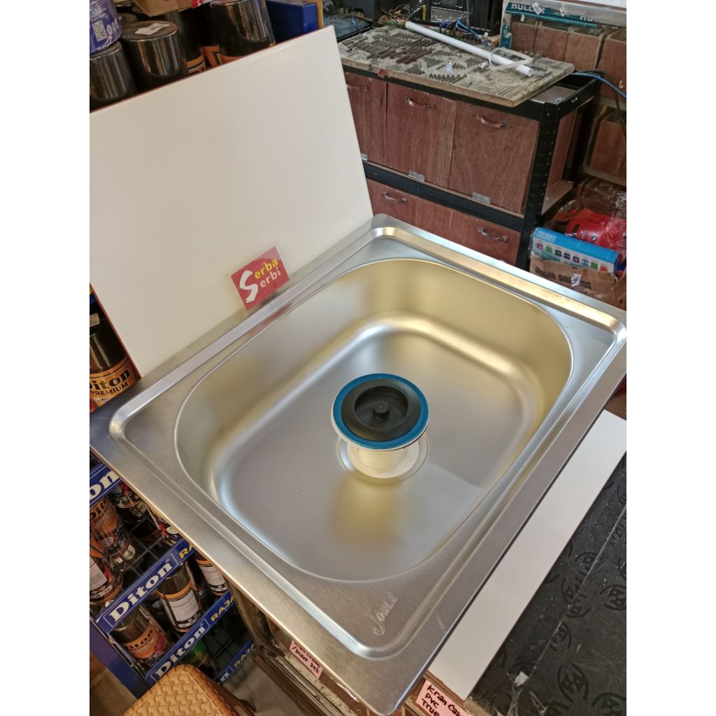 -BCP 1 LUBANG 50x40 TANPA SAYAP-Bak cuci piring wastafel+avur