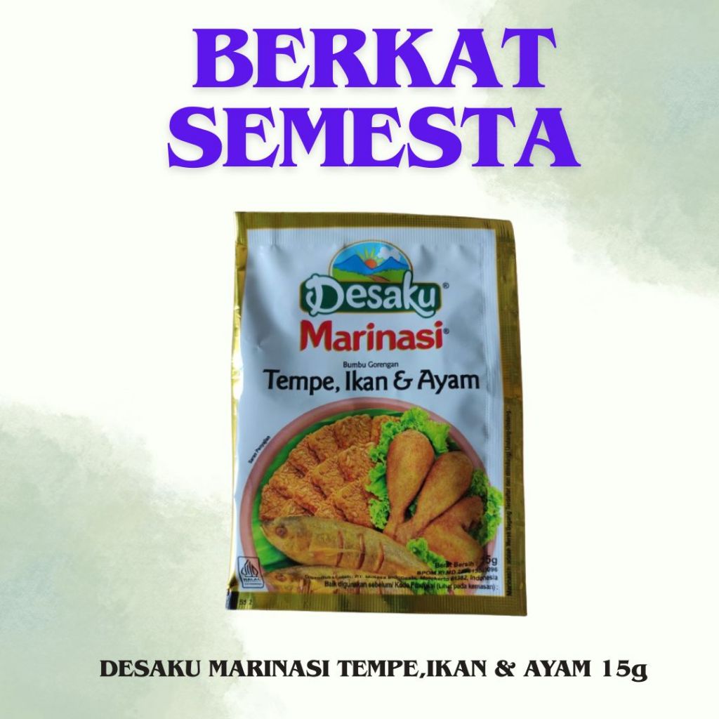 

DESAKU MARINASI TEMPE,IKAN & AYAM 15g