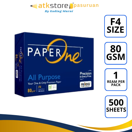 

Kertas PaperOne F4 80 gram 1 rim (500 lembar) Kertas HVS F4 Kertas Fotocopy