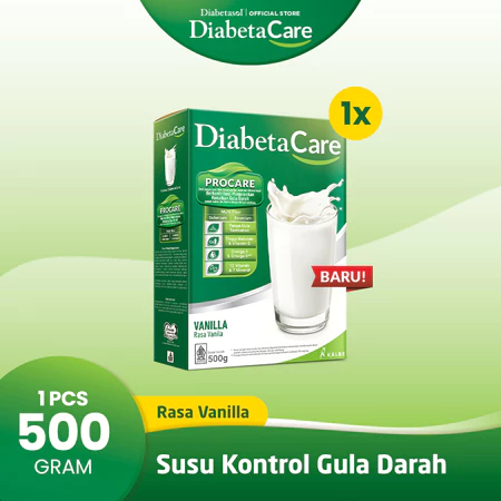 

(170g / 500g) DiabetaCare Procare Vanila Coklat Exp 2026 Kontrol Gula Darah