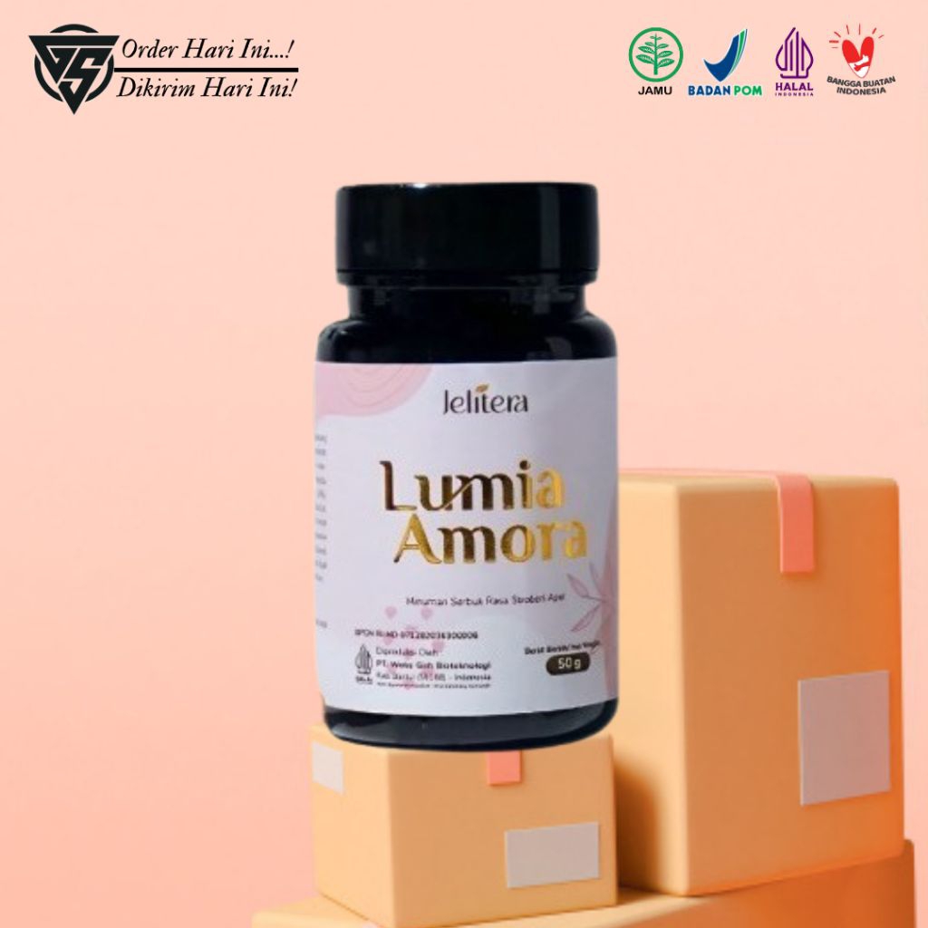 Jelitera Lumia Amora - Pemutih Badan Ampuh | Pemutih Badan Permanen | Collagen Drink Rasa Stroberi A