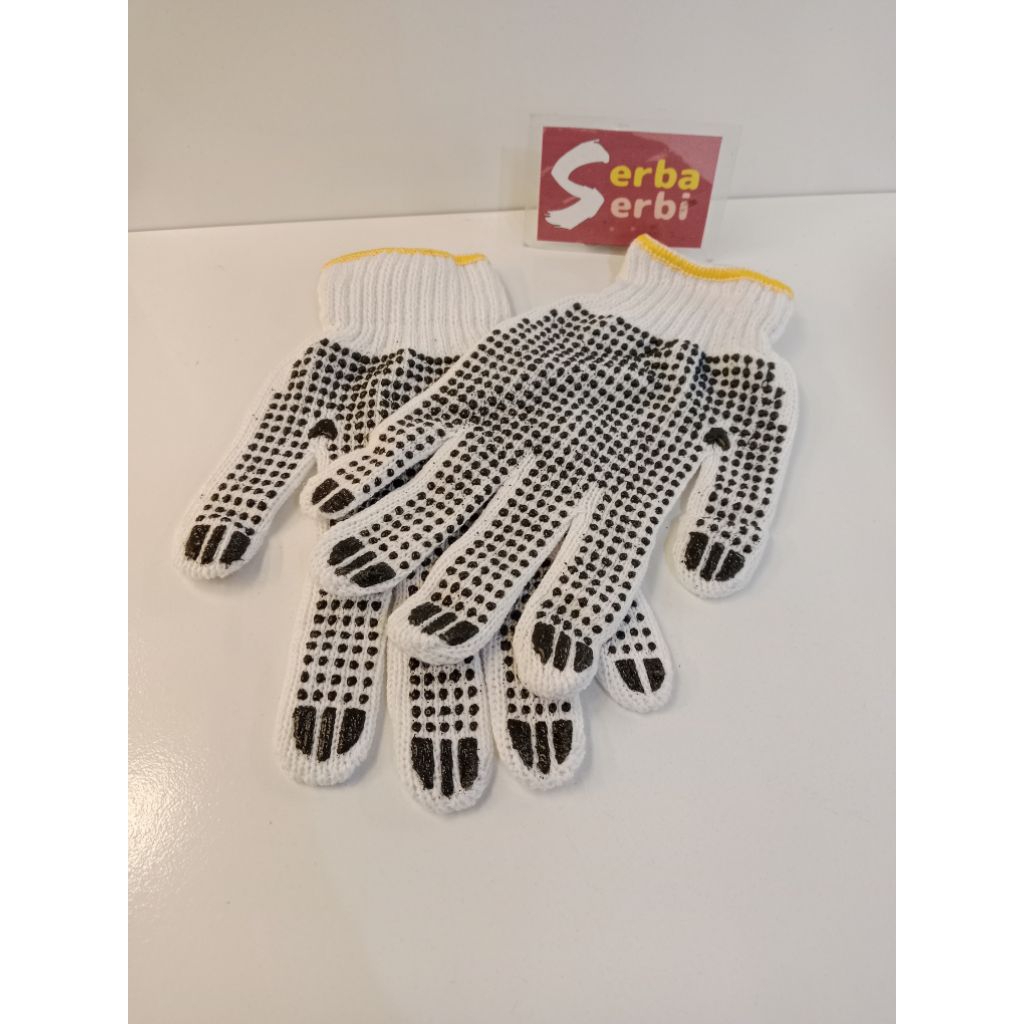 (/PASANG SARUNG TANGAN BINTIK) Safety hand gloves