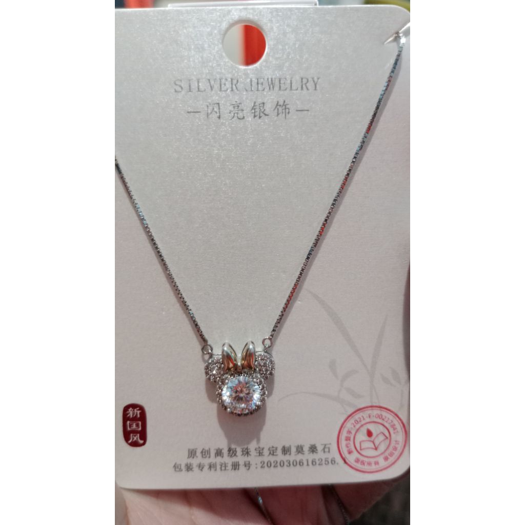 [PRELOVED] kalung bahan s925 mata mossanite/mosang