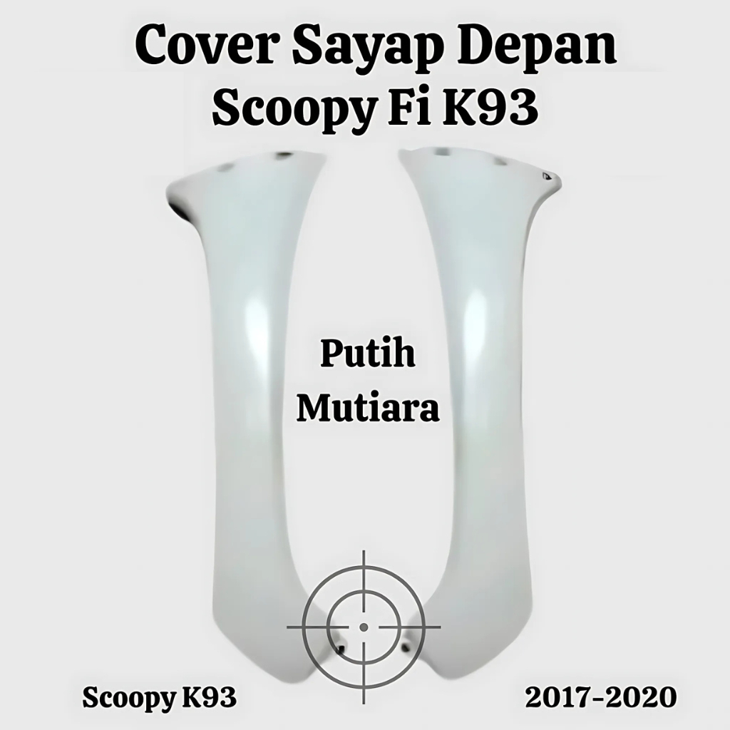 Cover Sayap depan Kiri kanan legshield luar cover body depan scoopy fi esp k93 new 2017-2020 putih m