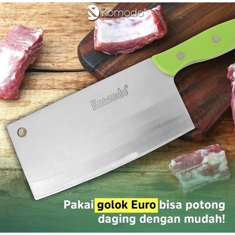 KOMODO Pisau Knives Daging EURO Stainless Steel