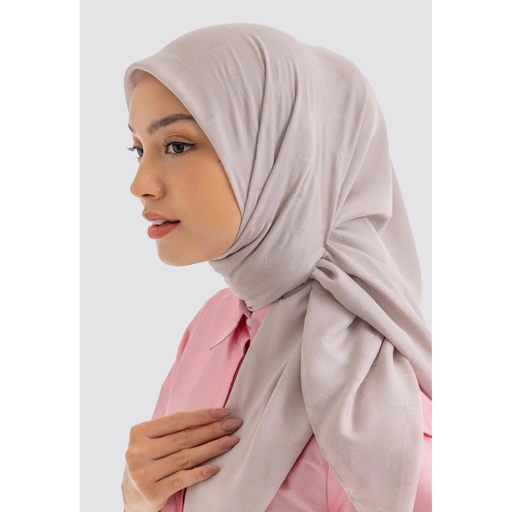 RIA MIRANDA - LAMIA MONOGRAM SCARF - SHELL