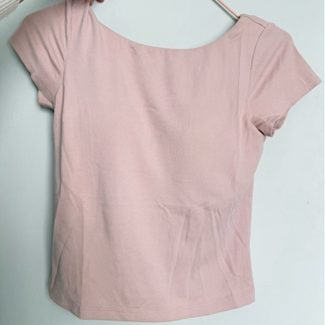 PRELOVED UNIQLO AIRism Cotton Low Back Bra T-Shirt