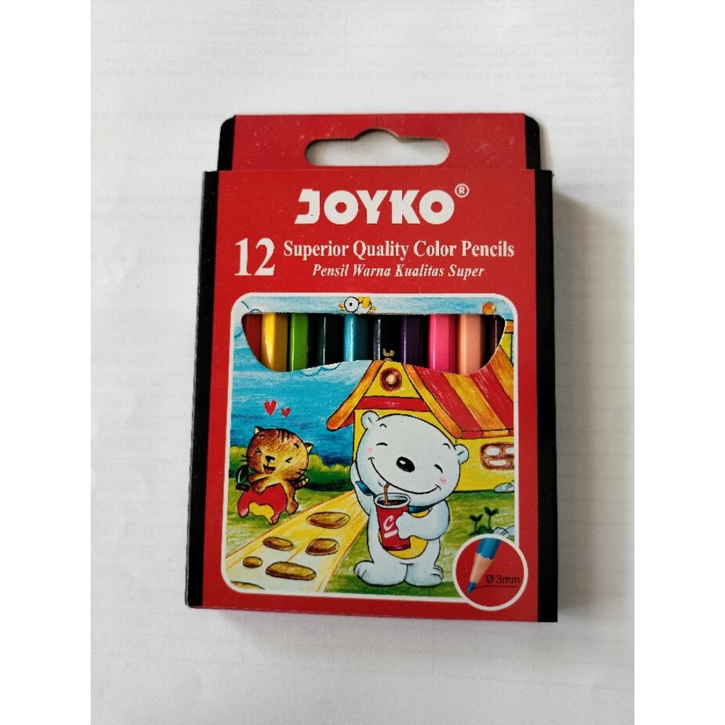 

Joyko Pensil Warna Superior Quality Color Pencils Hexagonal Grip isi 12 mini