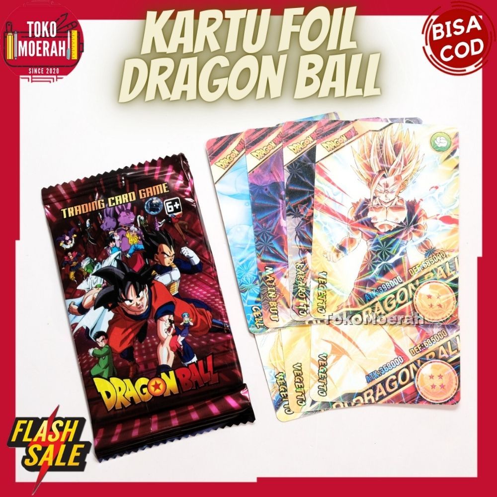 KARTU DRAGON BALL KARTU FOIL DRAGONBALL 1 PACK 7pcs KARTU FOIL DRAGON BALL GOKU LUCU UNIK MURAH KART