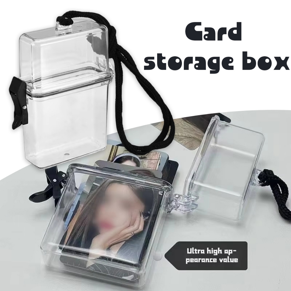 Penyimpanan photocard Kotak Holder Portable Kpop collect Box Halter Ins Wadah Photocard Kedap Air Tr