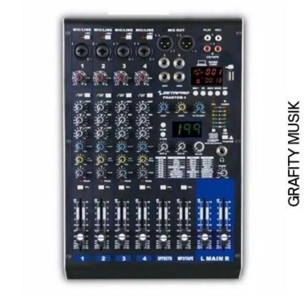 Mixer Audio Zeptapro Super Phantom 4 Mixer Zetapro Phantom Phantom4 Mixer 4 Channel Original