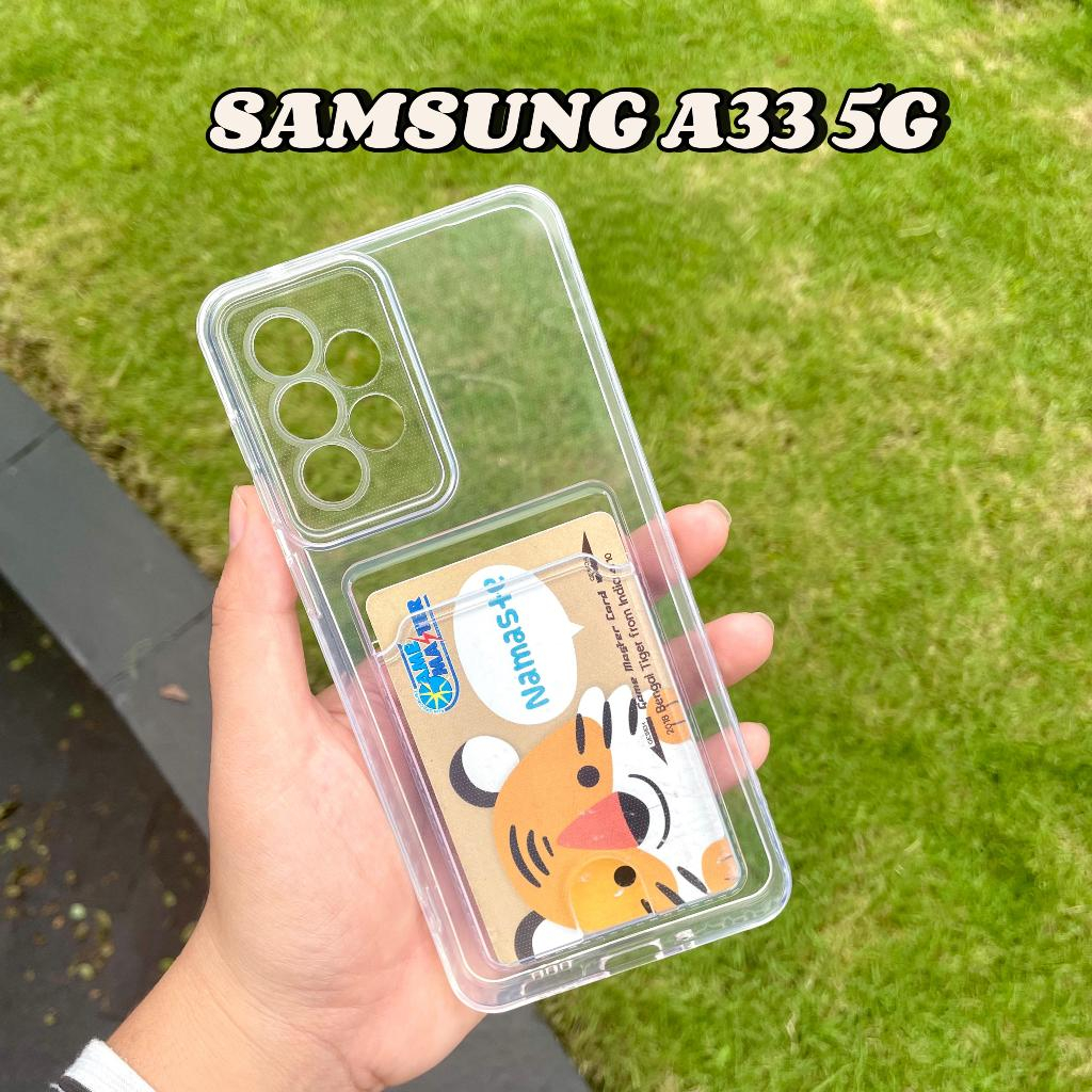Softcase Slot Kartu Untuk Ponsel SAMSUNG A33 5G Casing Ponsel Wallet Card Case Soft