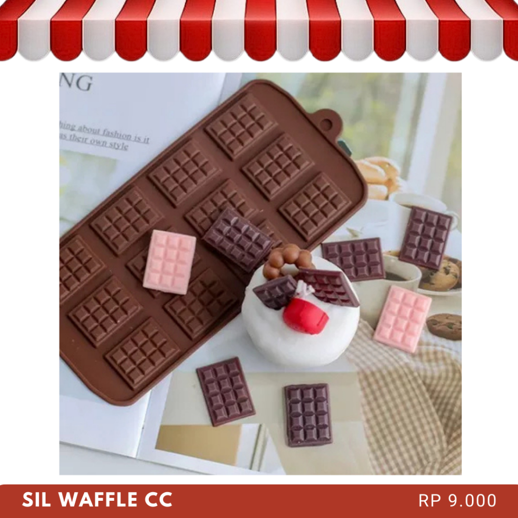 Cetakan Jelly Coklat Waffle Silicone Mold Waffle Chocolate