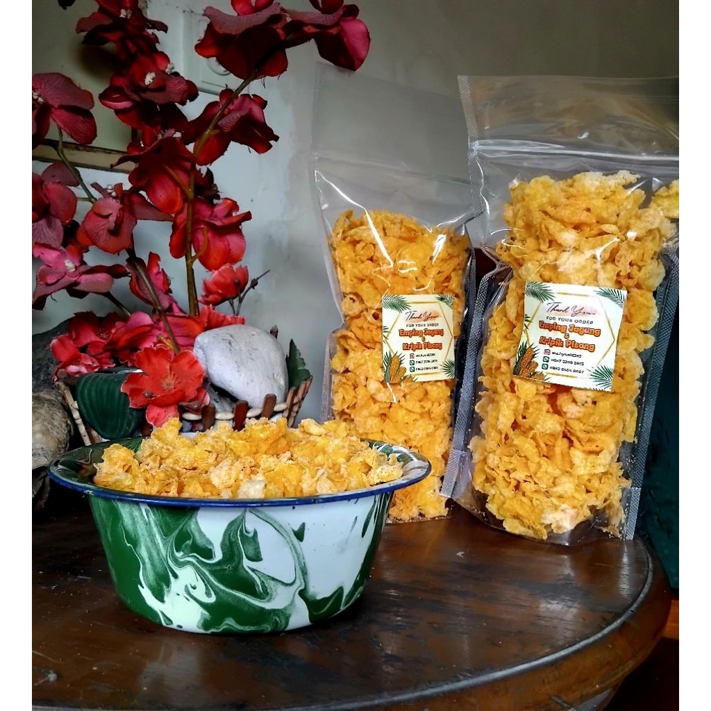 

emping jagung 3 putri rasa pedas manis