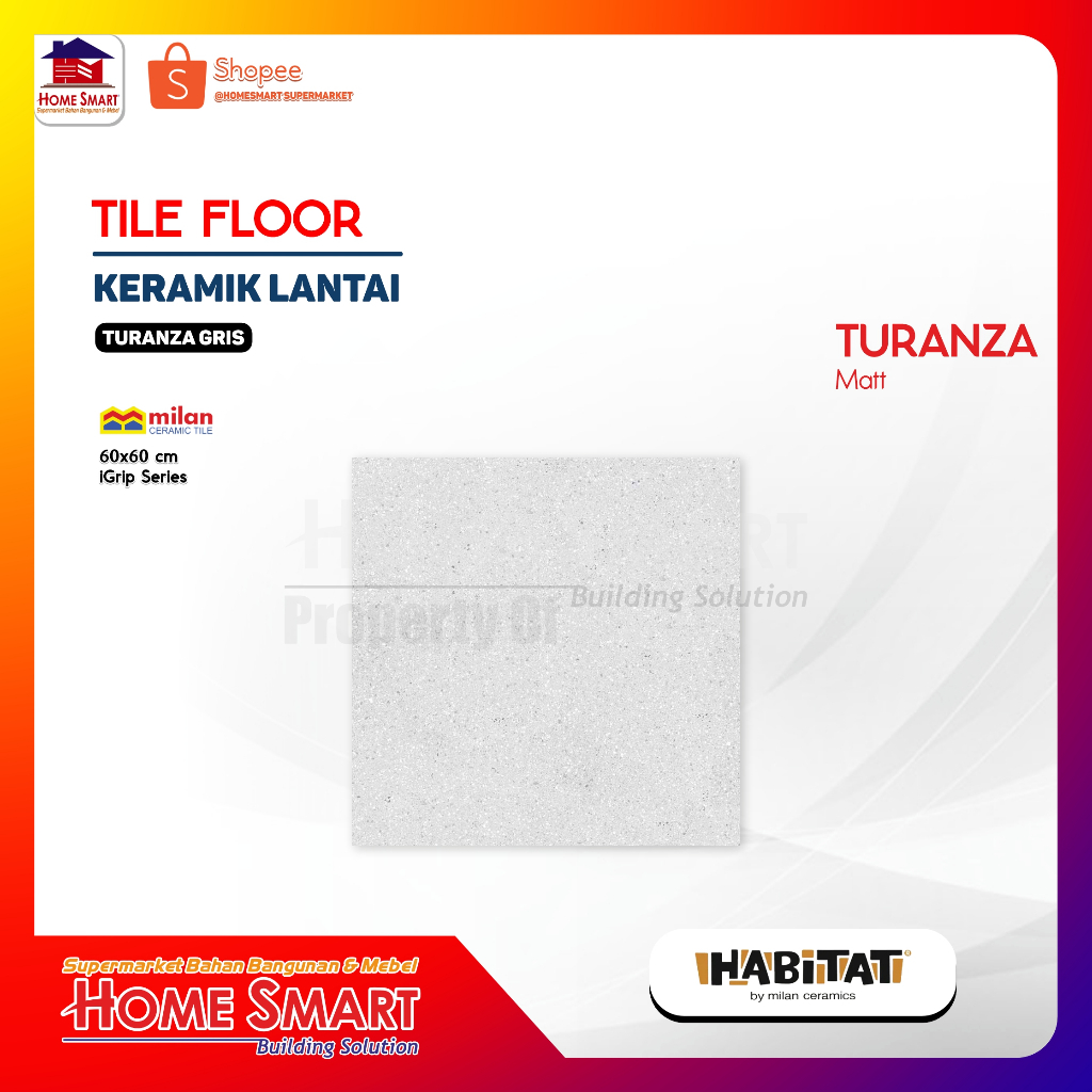 Habitat iGrip Turanza Gris 60x60 Keramik Lantai Kesat Anti Slip